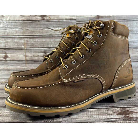 Carhartt Other - Carhartt 6" Waterproof Work Boots size 11 color Brown Style CMW6197